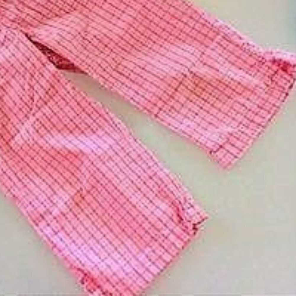 PINK PLAID CAPRIS - Picture 3 of 7